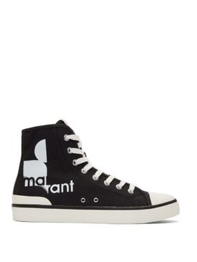 Isabel Marant Black Benkeenh Tennis High-Top Sneakers